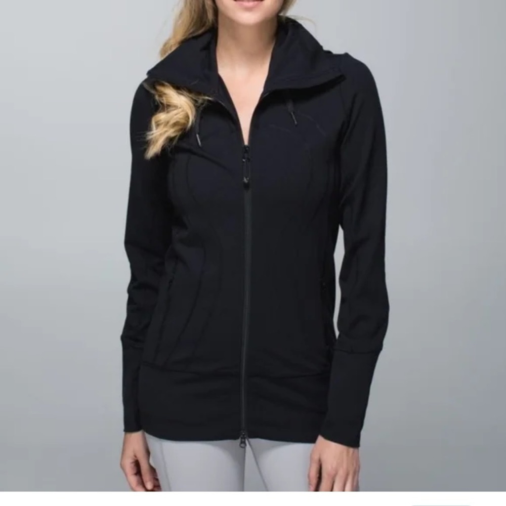 Lululemon Hooded Stride Jacket Zip up, OG style, Black size 6 small long